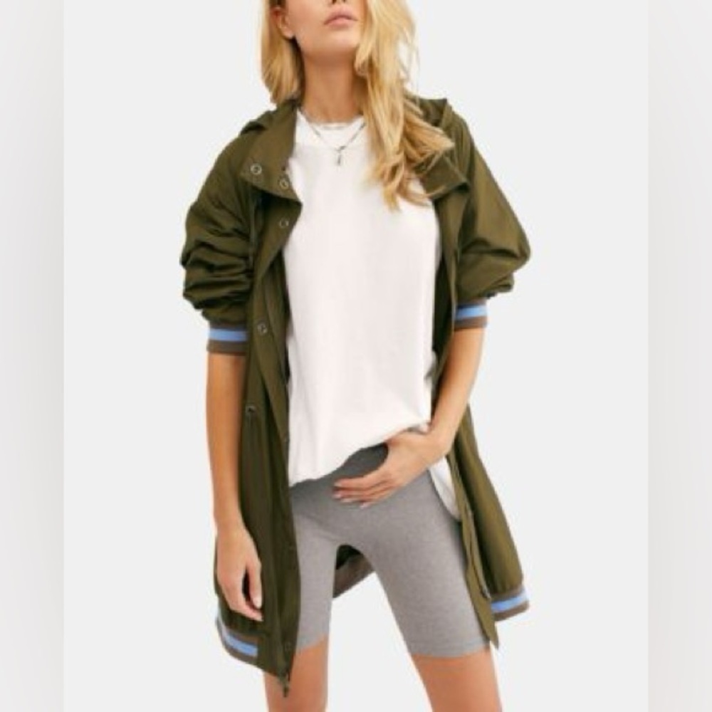 Free People | Windswept Long Hooded Anorak Jacket in Wild Sage, Size XS, NWT